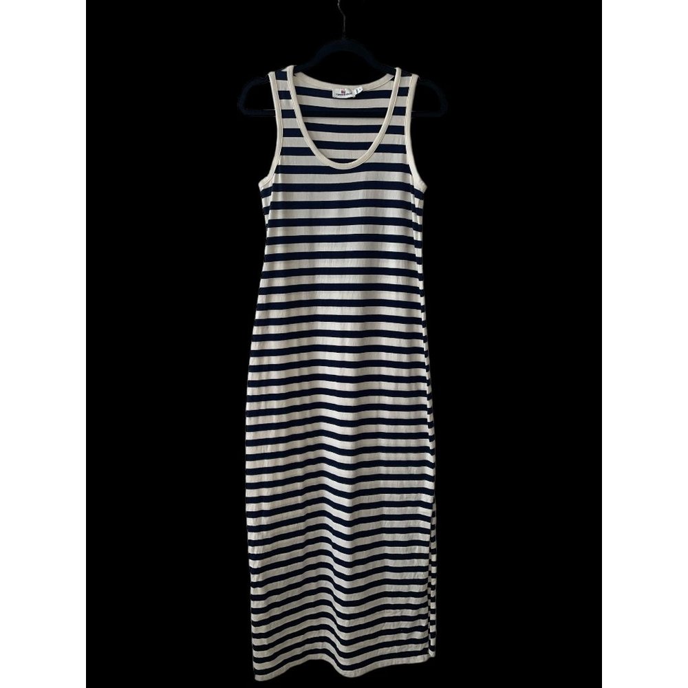 VINEYARD VINES STRIPED SLEEVELESS TANK MAXI DRESS